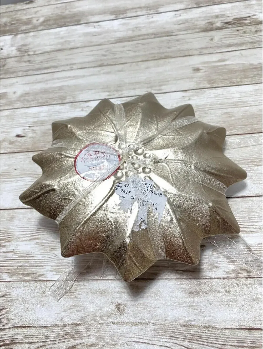 Leaf Design Soap Dish with Mini Lavender Soap Bar Bathroom Accessory Gift